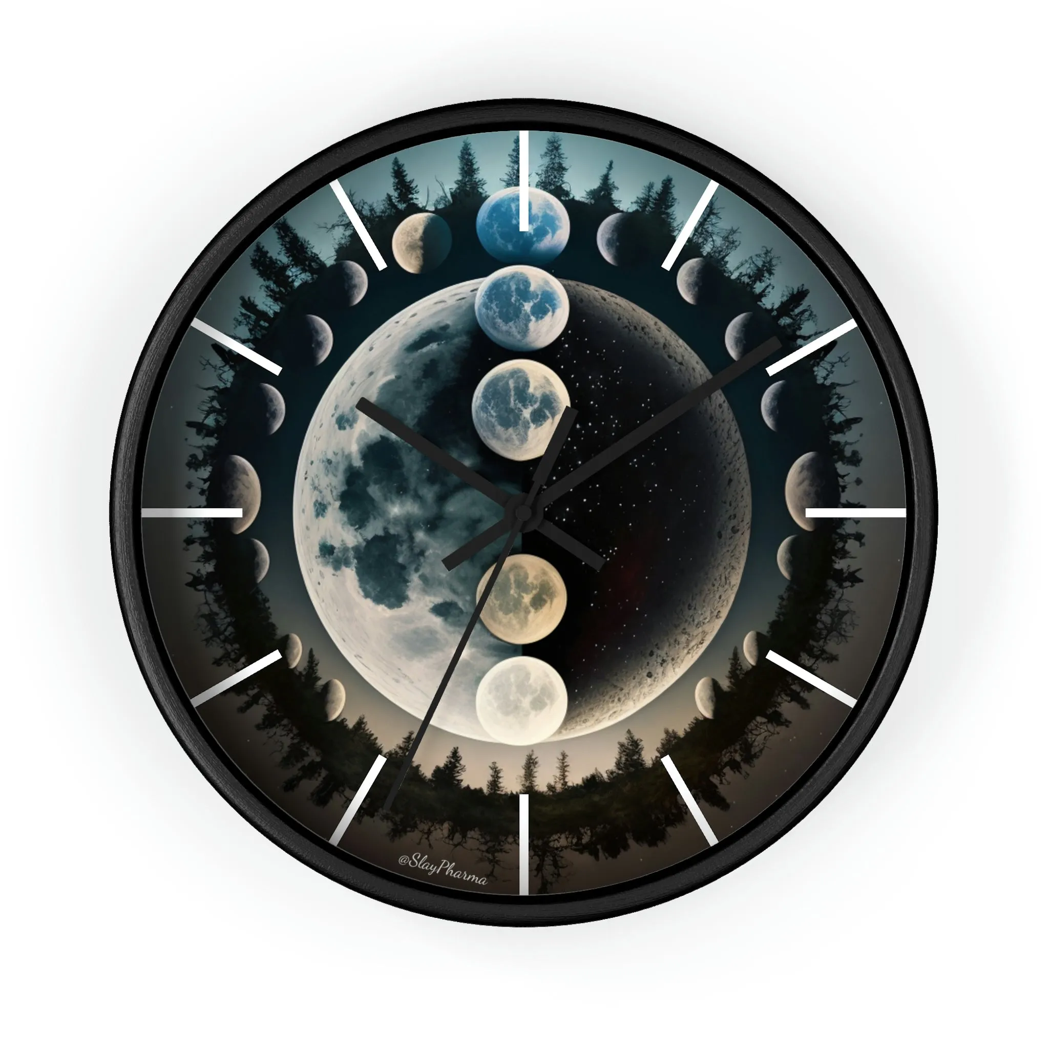 Lunar Dreams Wall Clock #2 w/ lines