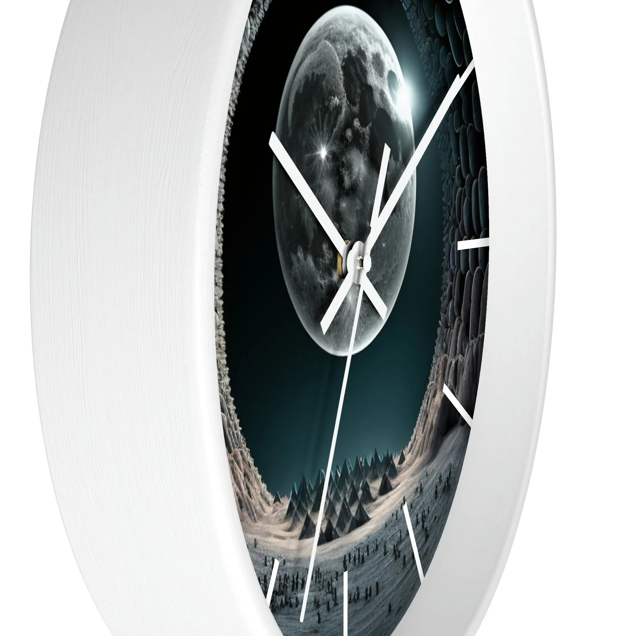 Lunar dreams Wall Clock w/ lines