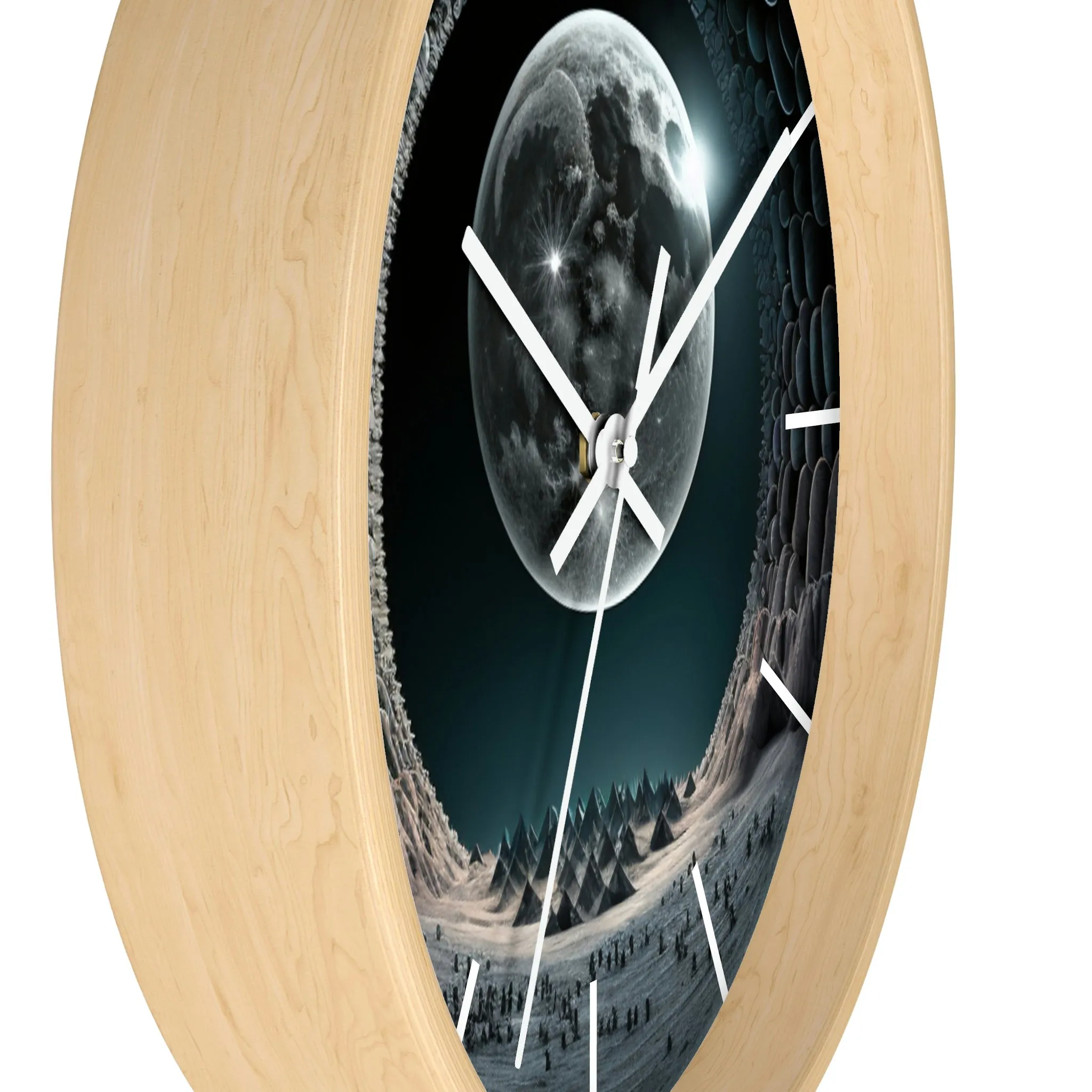 Lunar dreams Wall Clock w/ lines