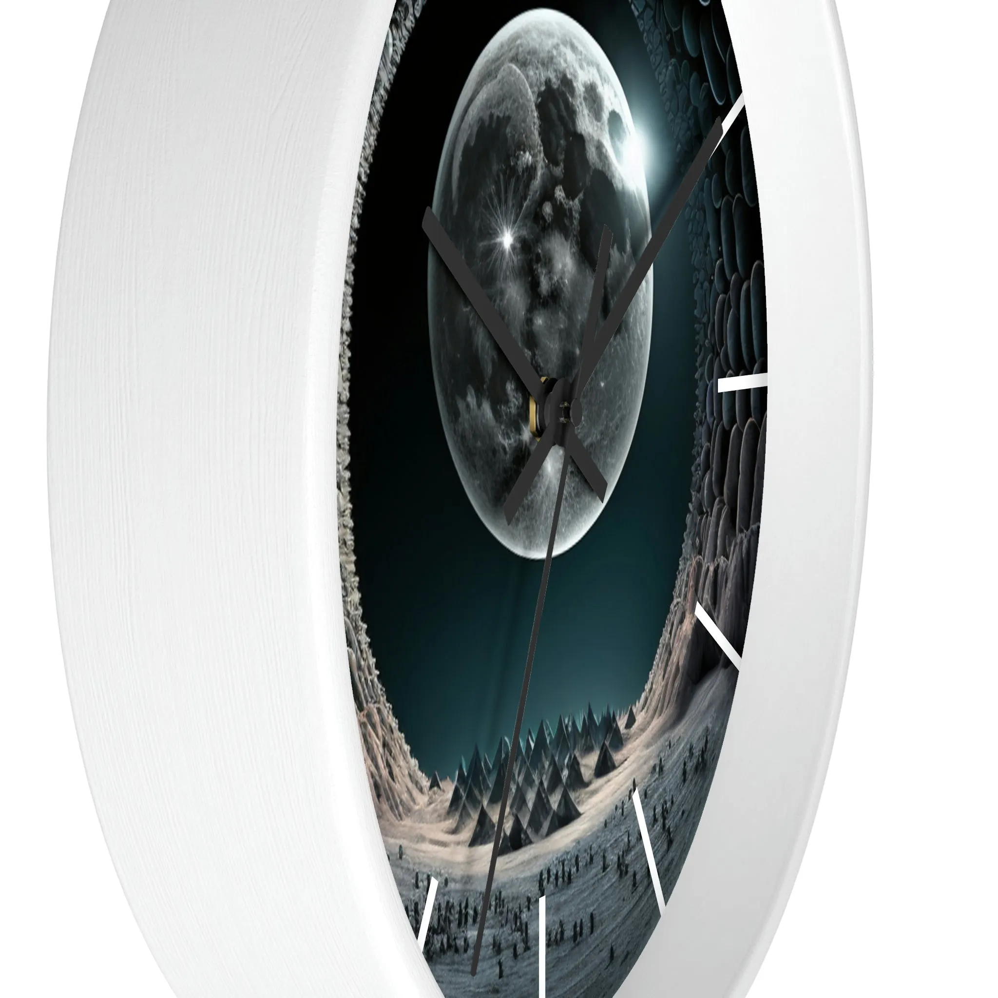 Lunar dreams Wall Clock w/ lines