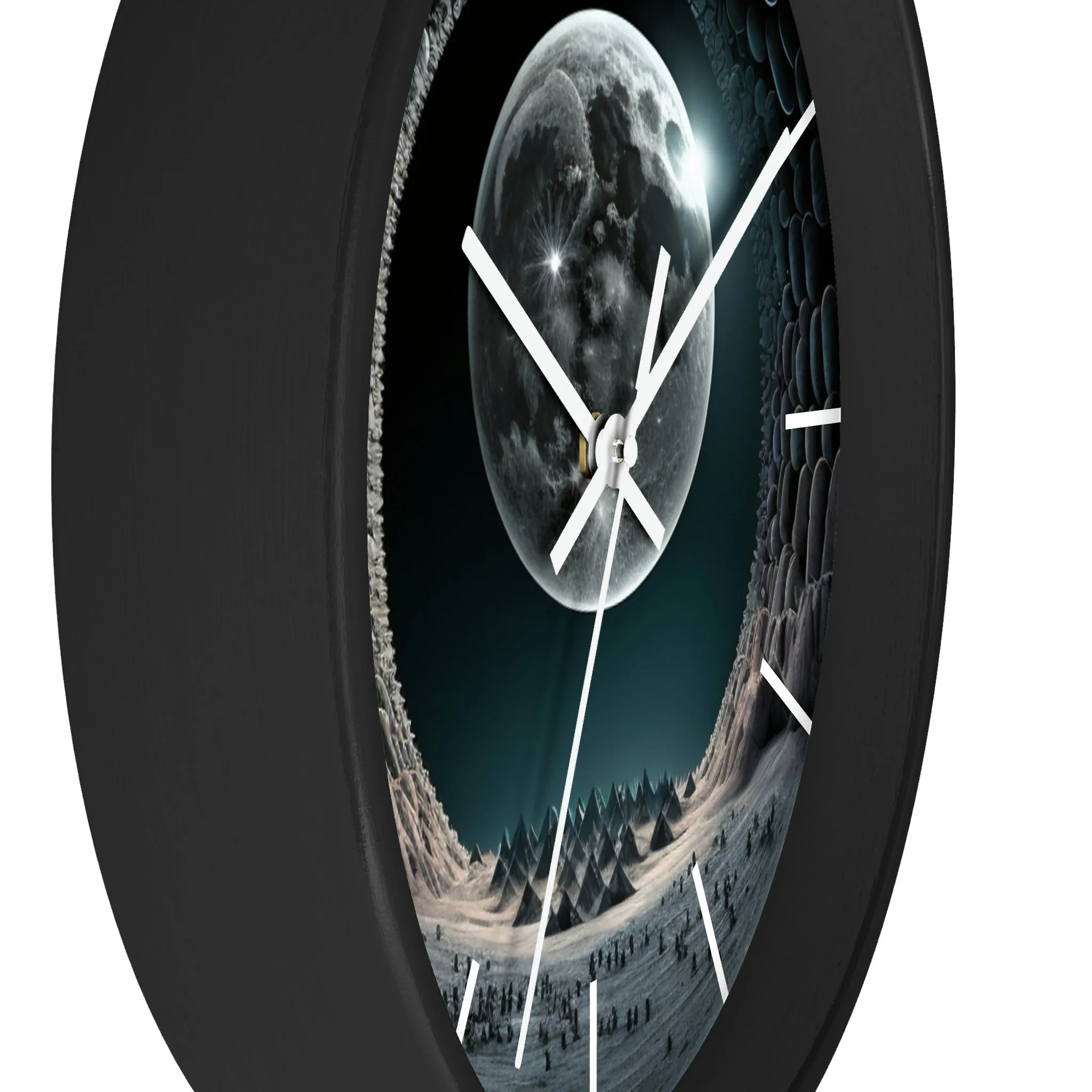 Lunar dreams Wall Clock w/ lines