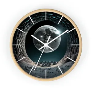 Lunar dreams Wall Clock w/ lines