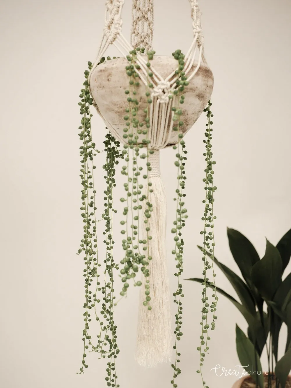 Macramé plant hanger, "Meadow"