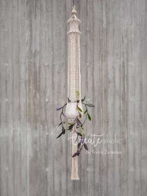 Macramé plant hanger, "Royals" #2