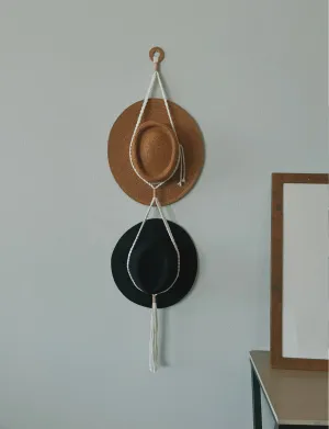 MACRAME HAT HANGER