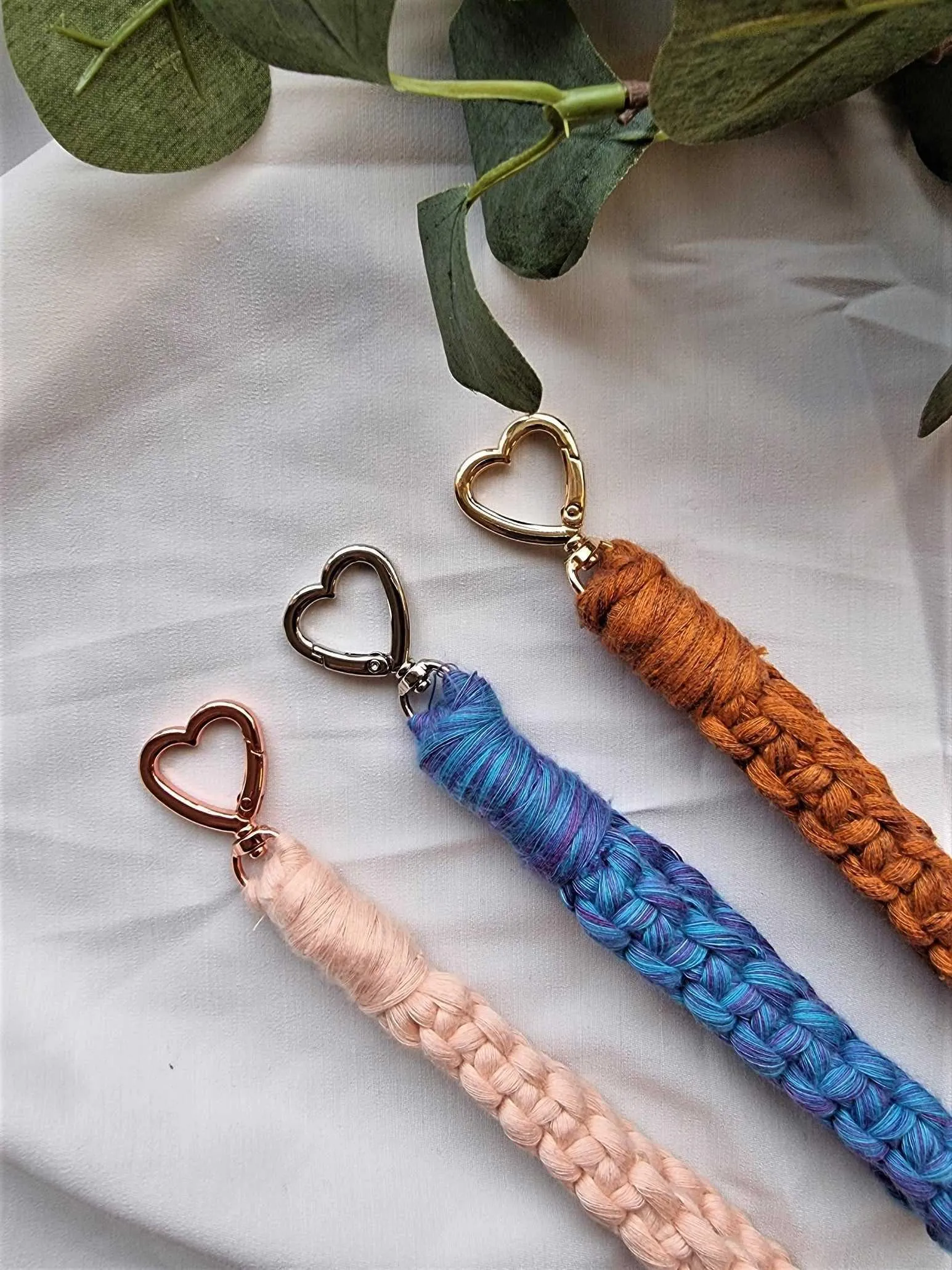 Macrame Keychain Wristlet | Key Holder | Gold, Silver, and Rose Gold