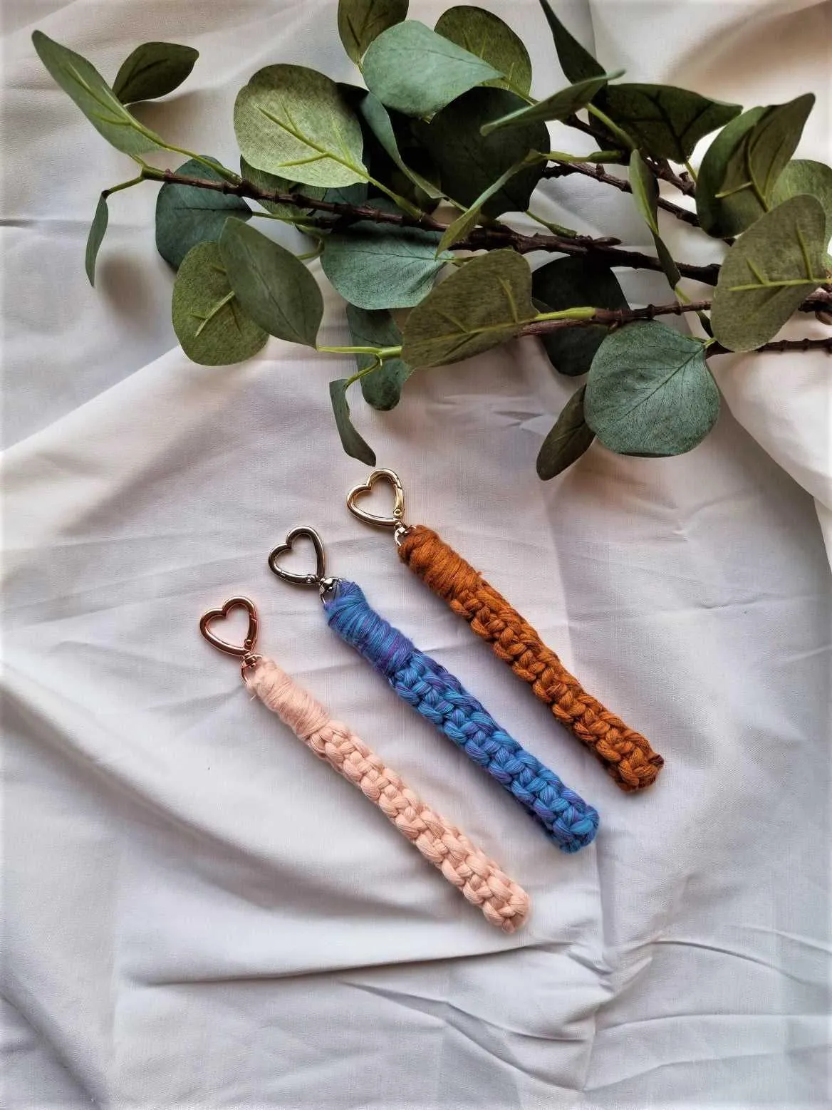 Macrame Keychain Wristlet | Key Holder | Gold, Silver, and Rose Gold