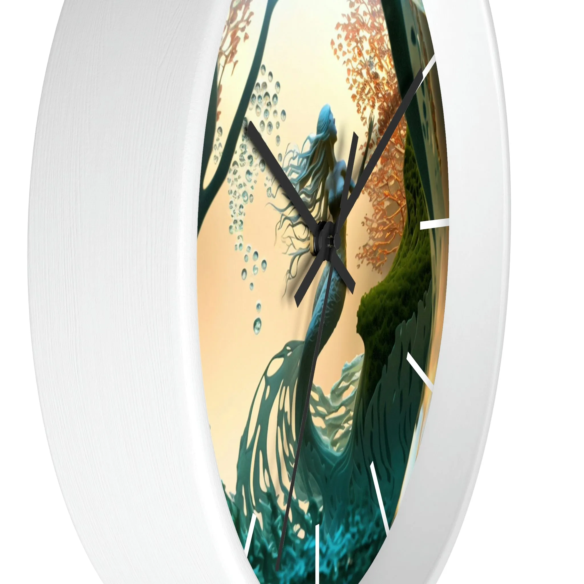 Mermaid Wall Clock w/ lines