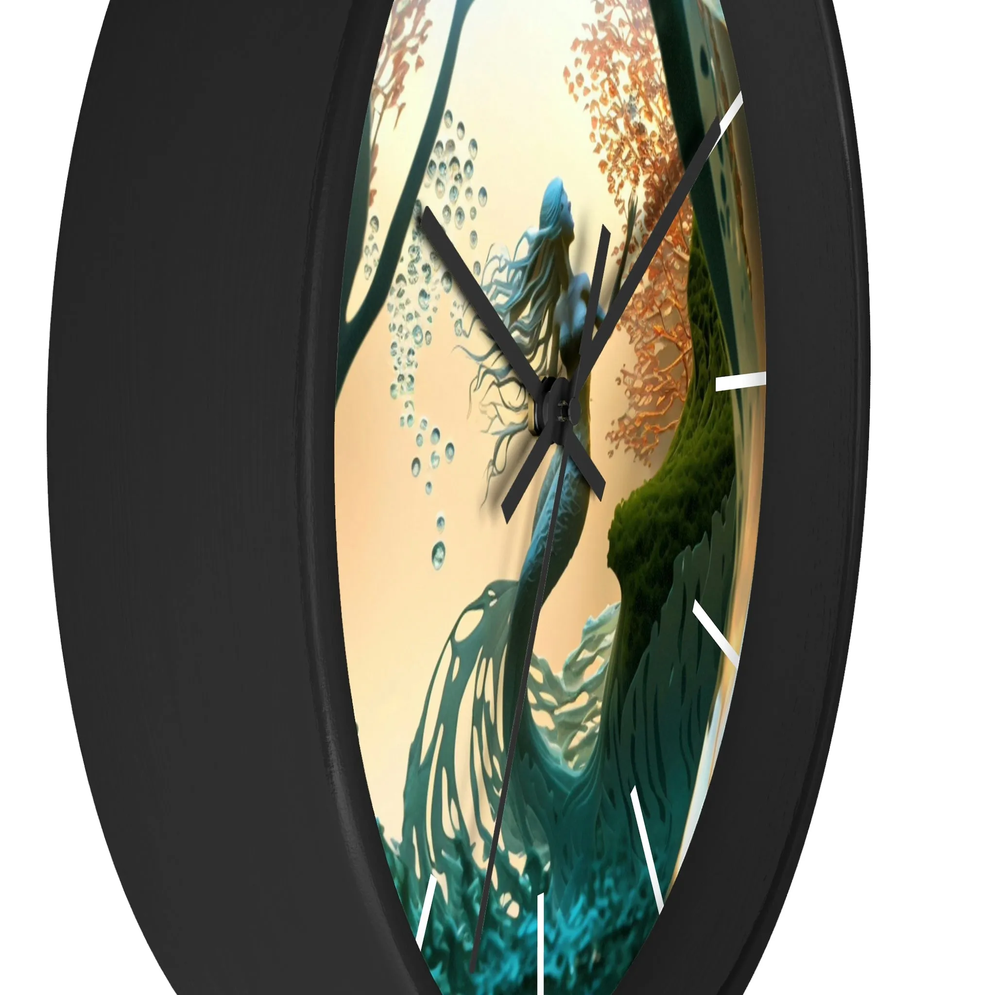 Mermaid Wall Clock w/ lines