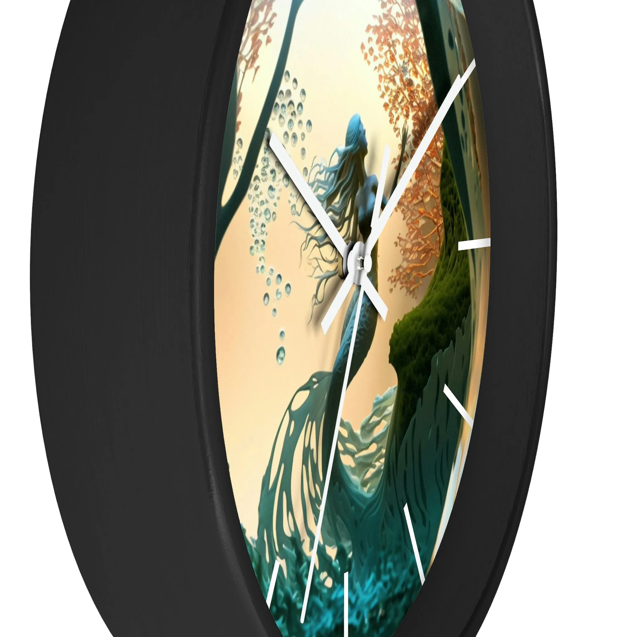 Mermaid Wall Clock w/ lines