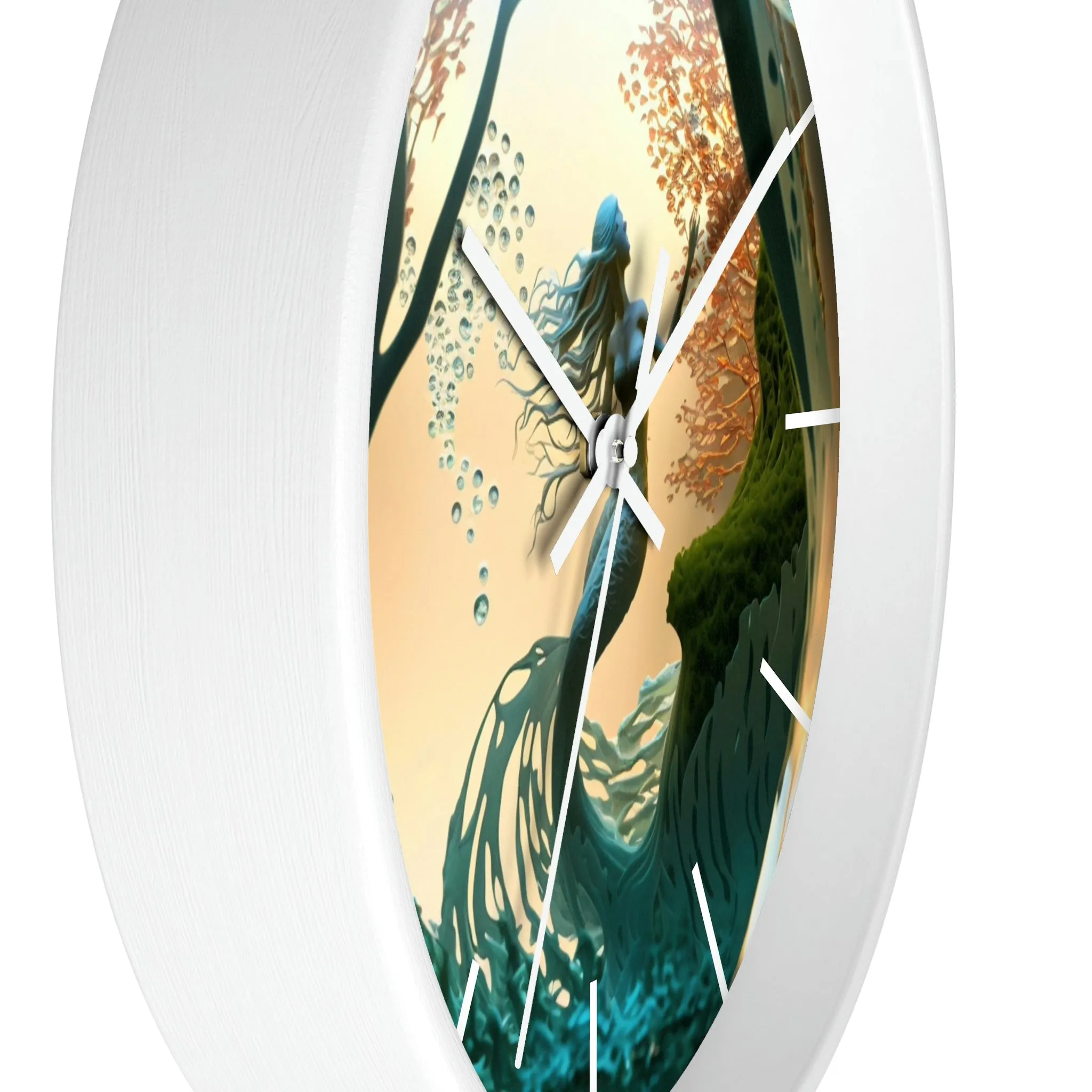 Mermaid Wall Clock w/ lines