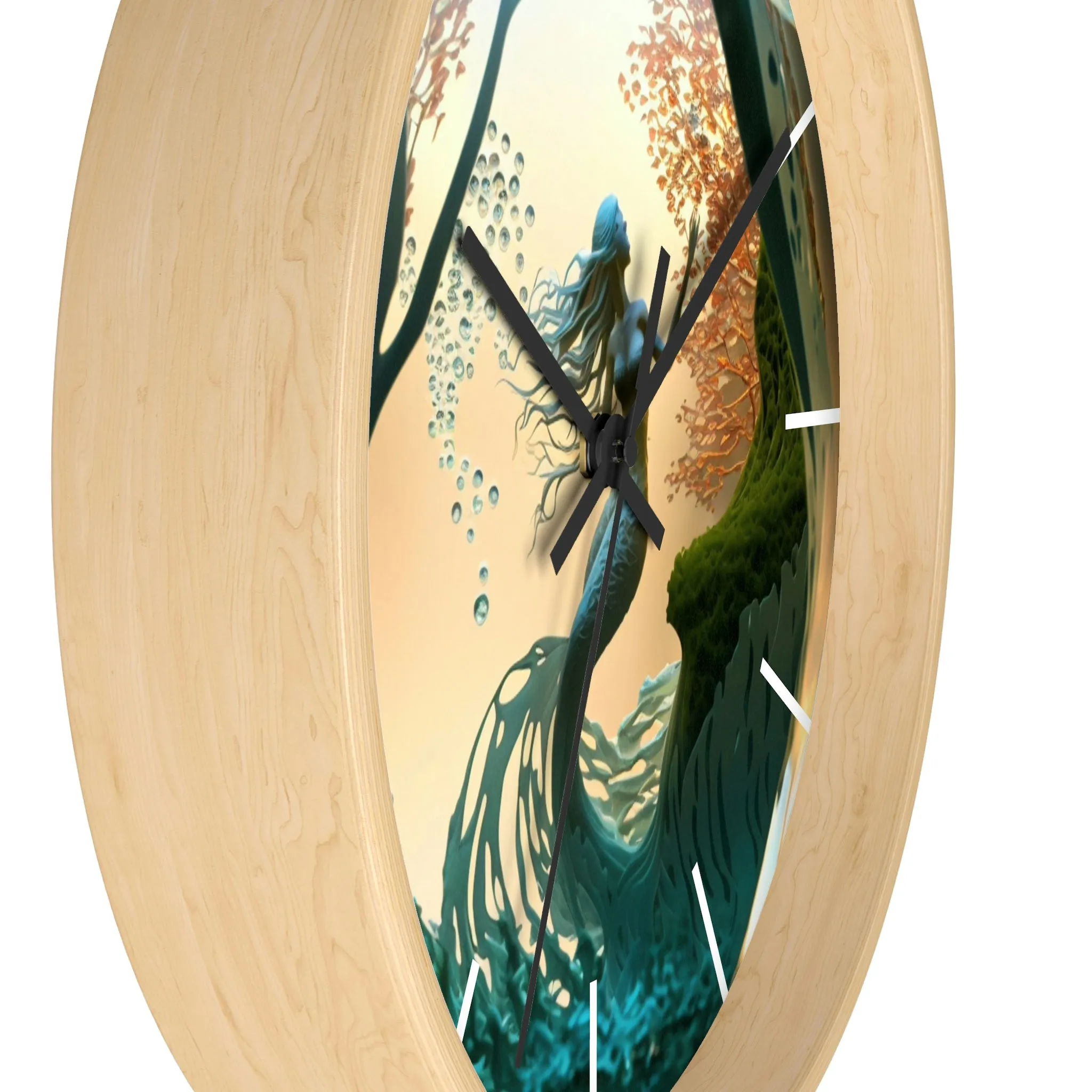 Mermaid Wall Clock w/ lines