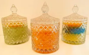 Mio Dio Candle Jars for Home Decor,Living Room,Dinning Room and Kitchen. (Set of 3)