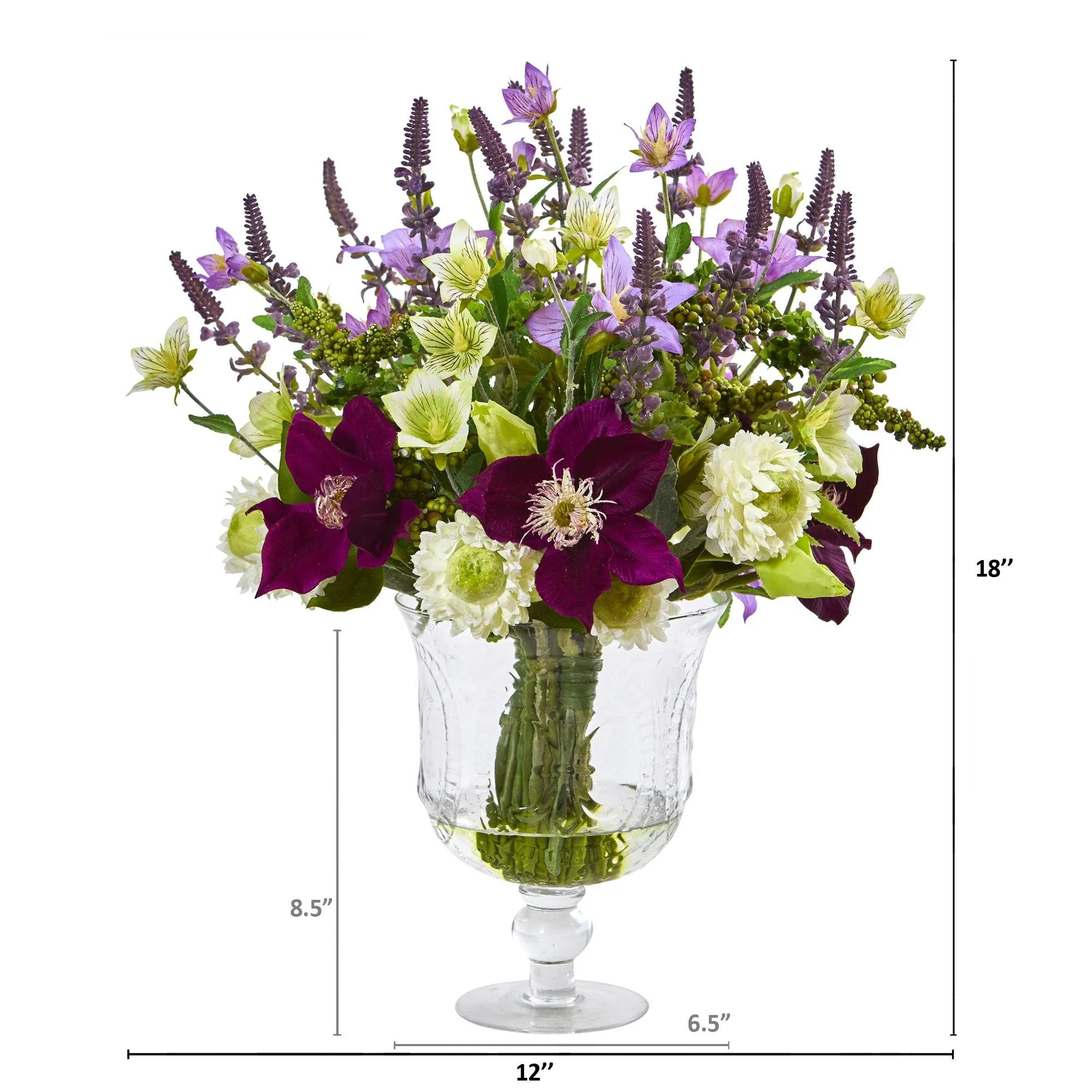 Mixed Flower Artificial Arrangement in Royal Urn