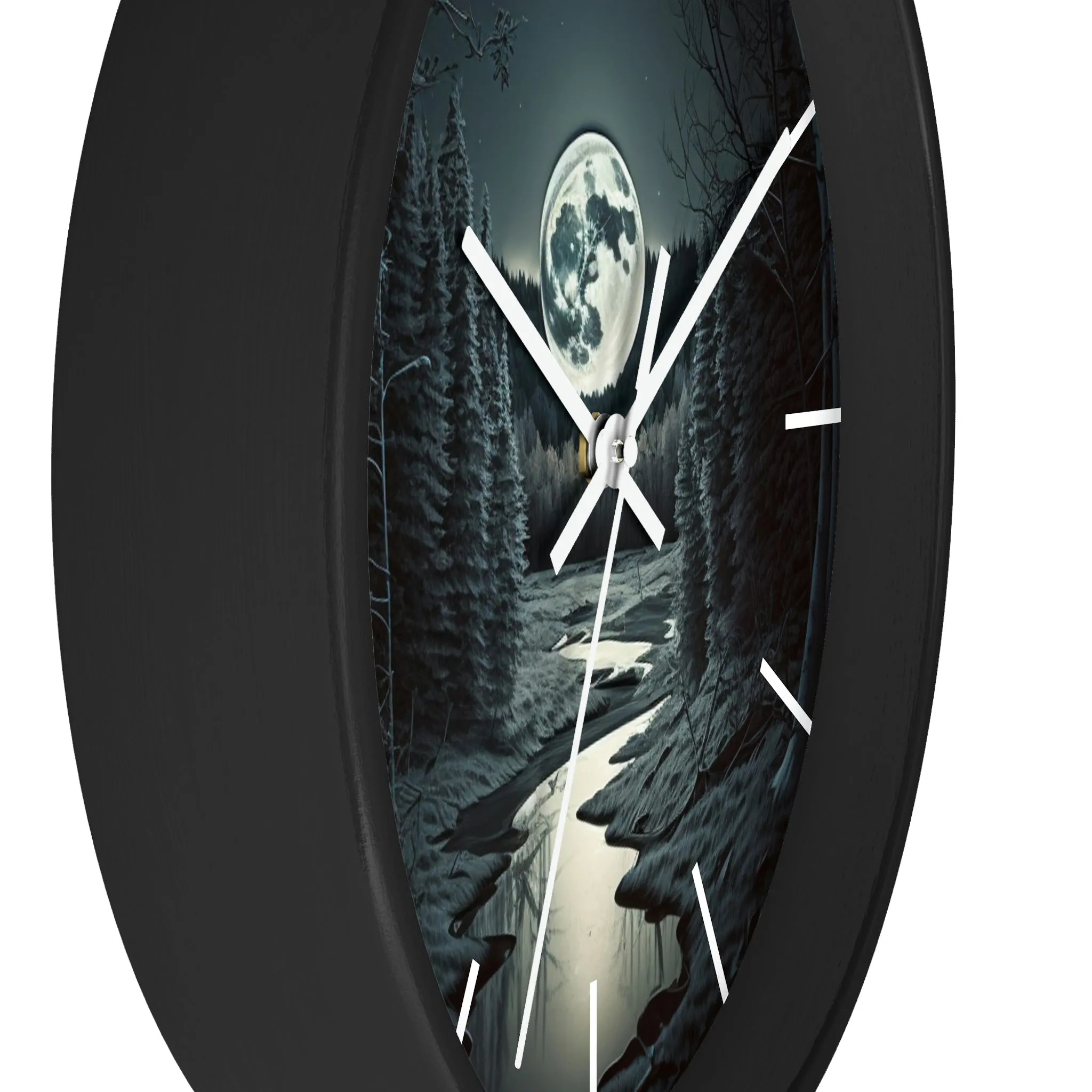 Moonrise Wall Clock #1 w/ lines