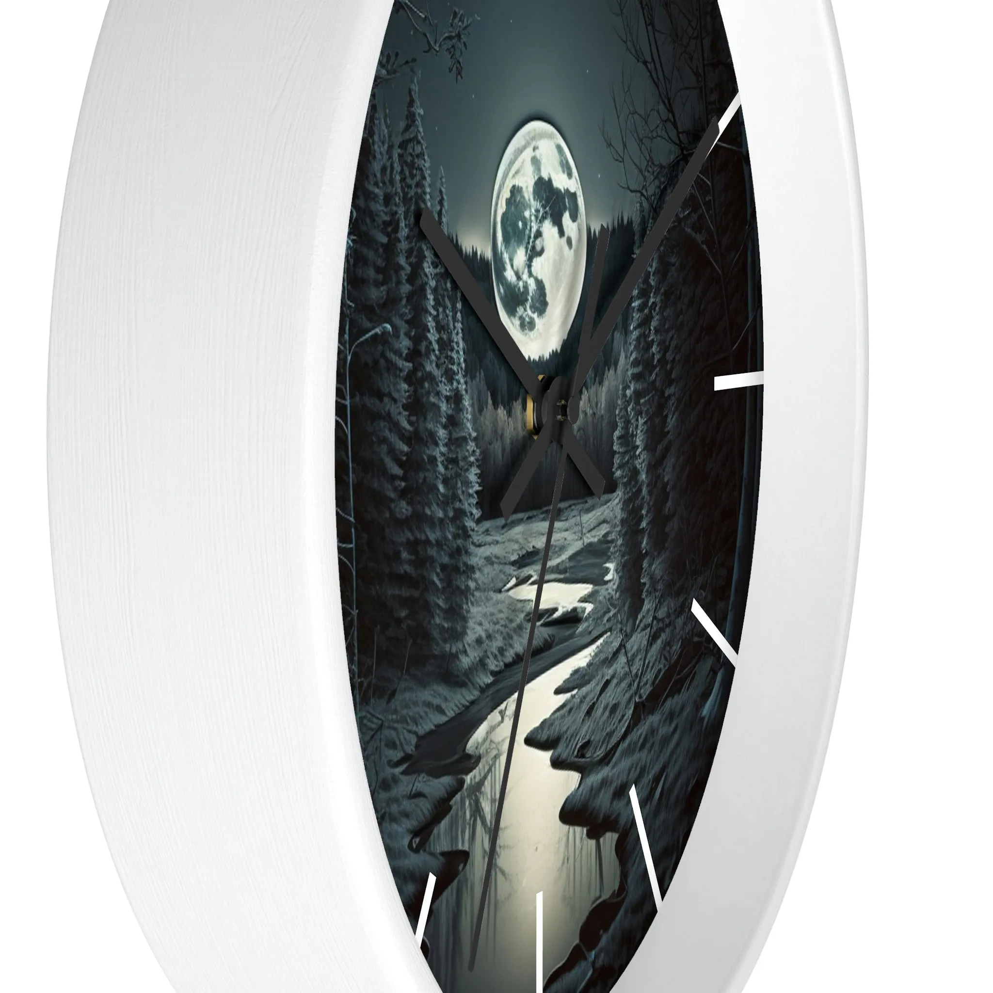 Moonrise Wall Clock #1 w/ lines