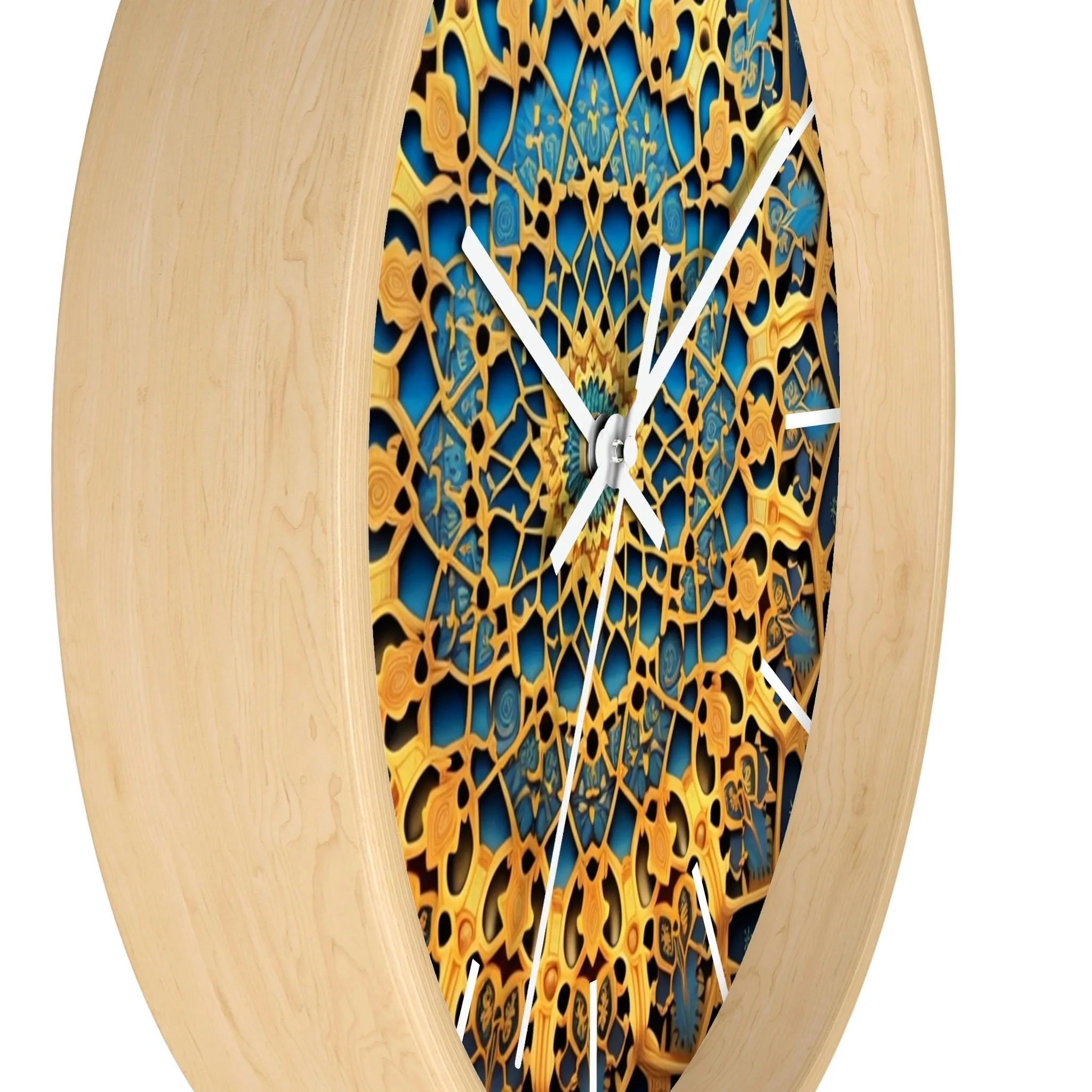 Muqarnas pattern Wall Clock w/ lines