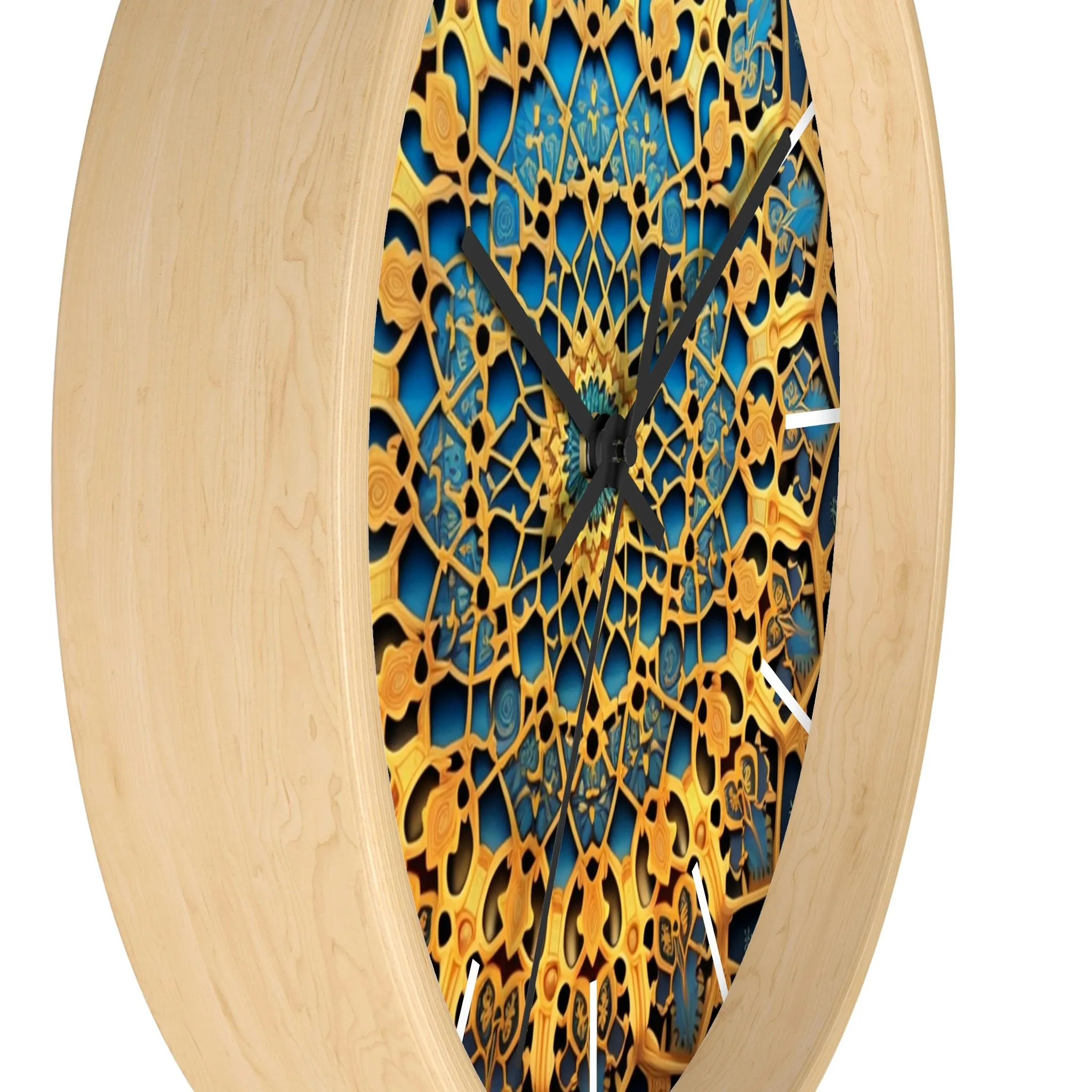 Muqarnas pattern Wall Clock w/ lines