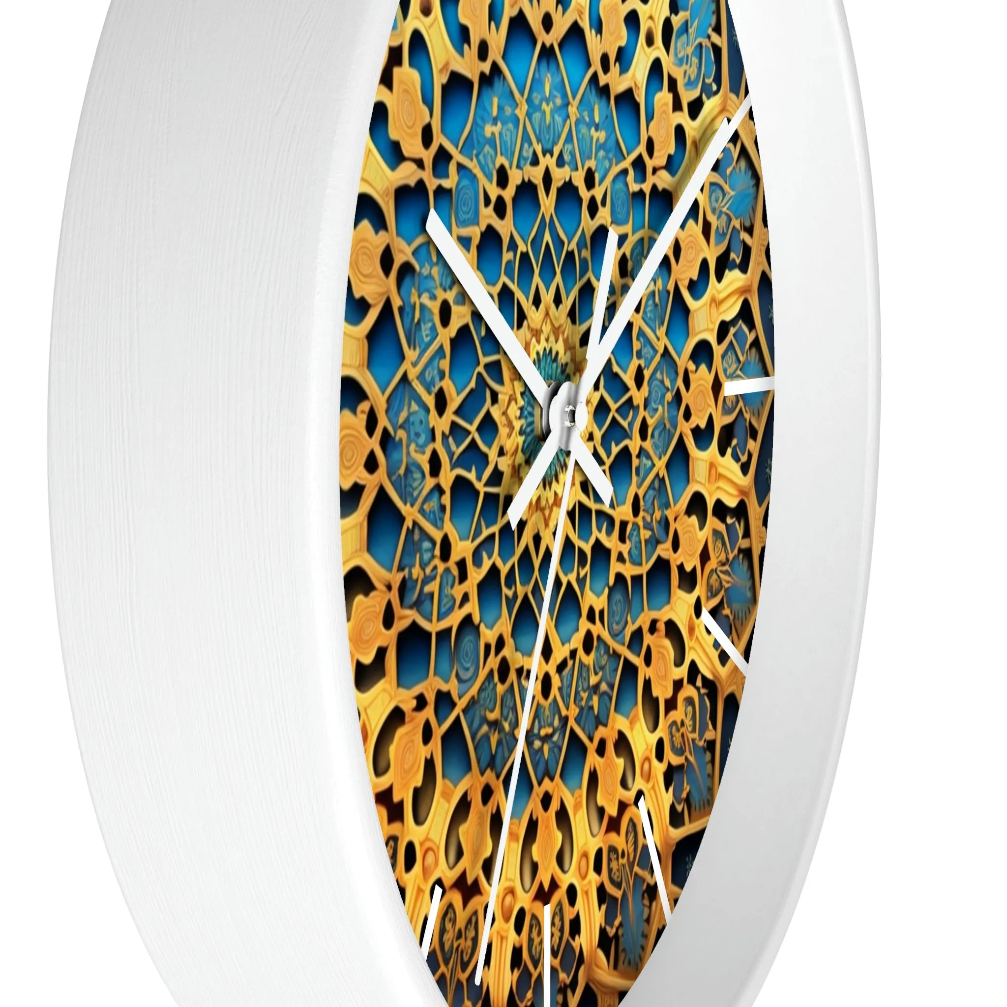 Muqarnas pattern Wall Clock w/ lines