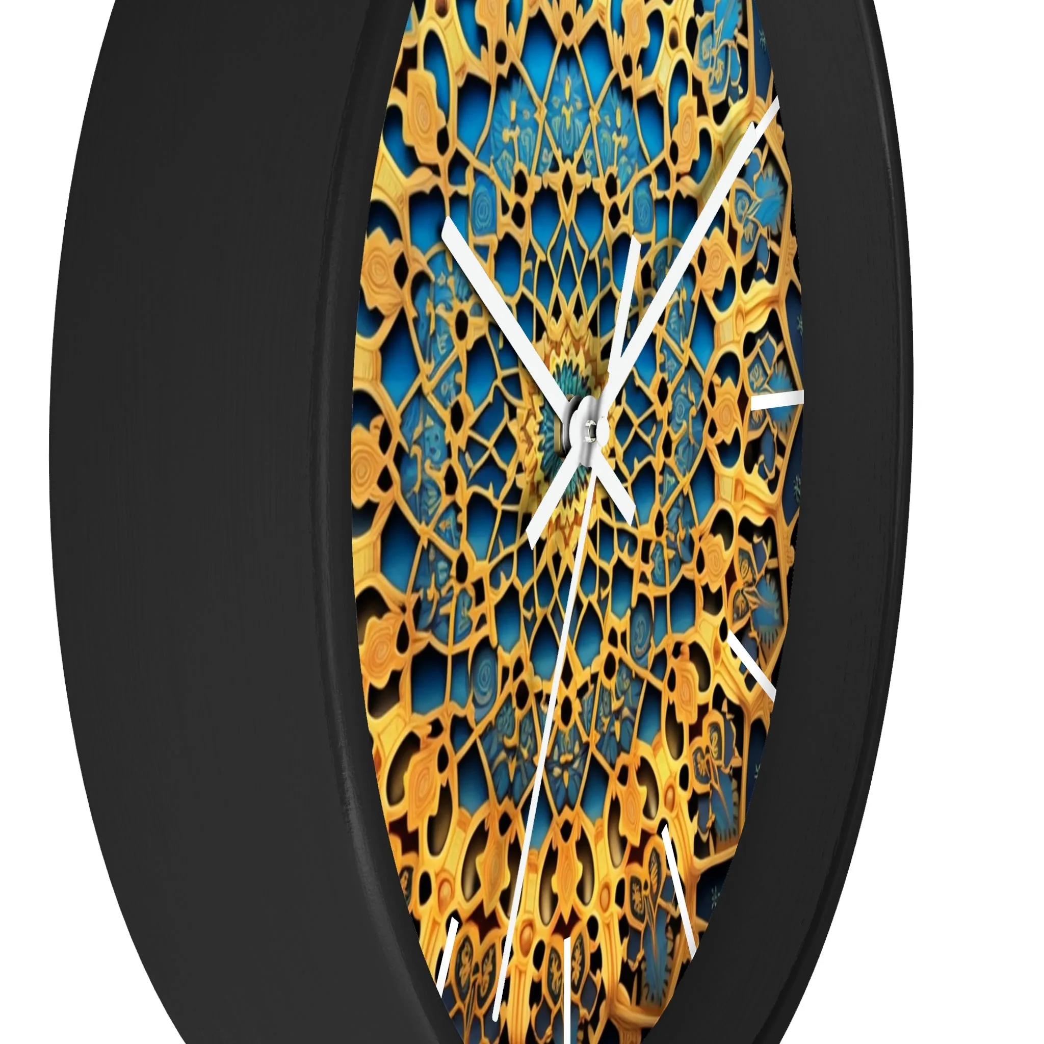 Muqarnas pattern Wall Clock w/ lines