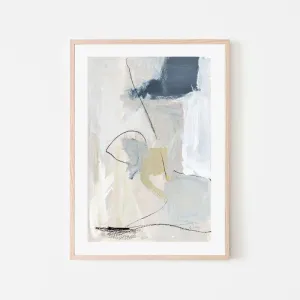 Neutral Abstract Style B 50cm x 70cm Framed Poster - Natural Frame