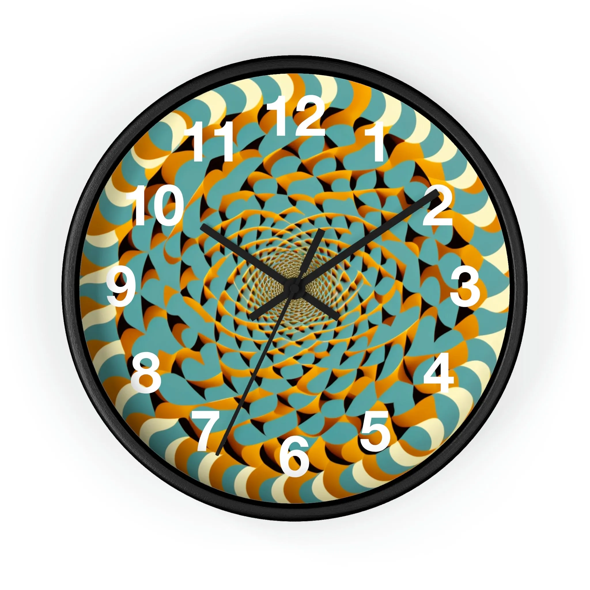 Optical Illusion Wall Clock w/ numbers