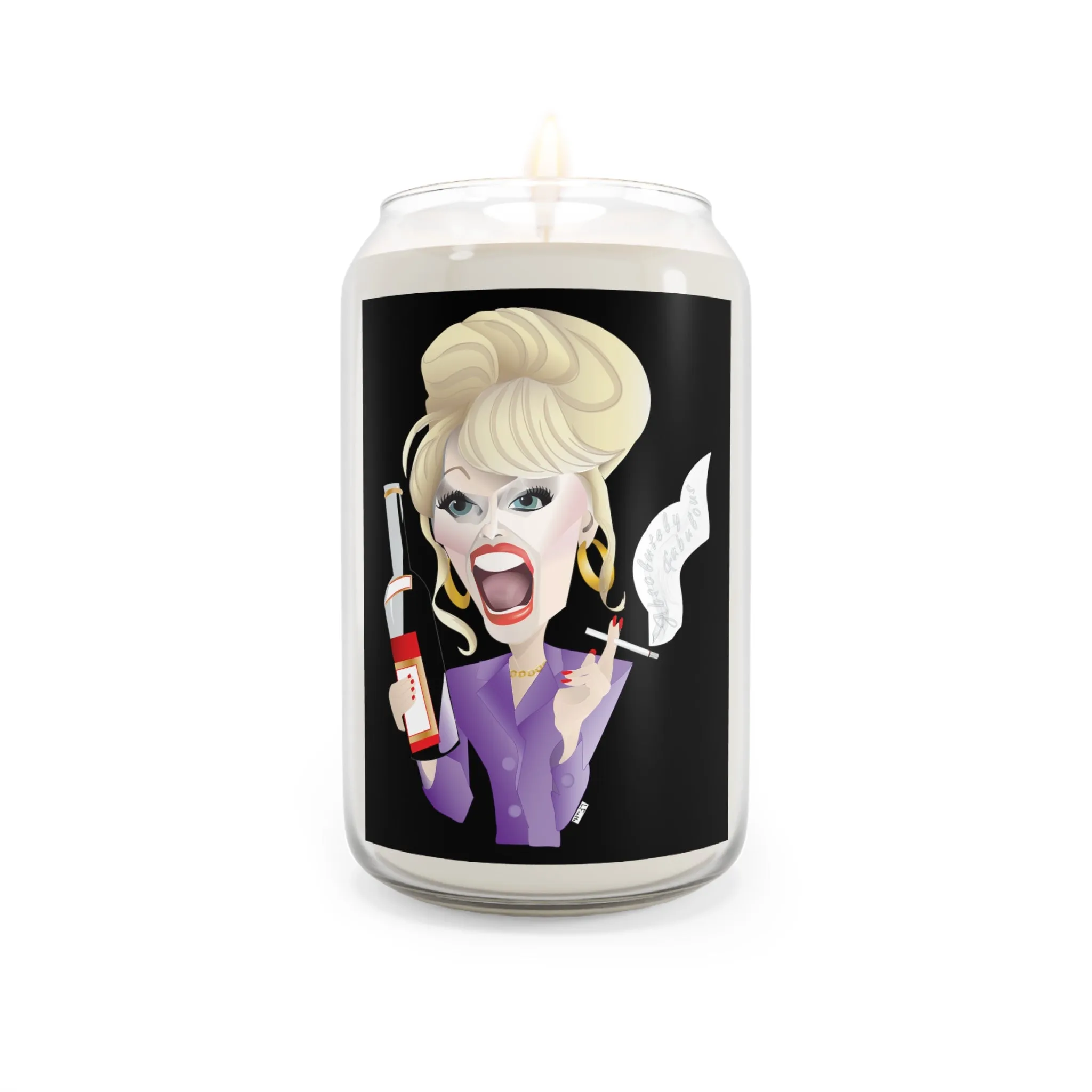 Patsy Stone Caricature Candle