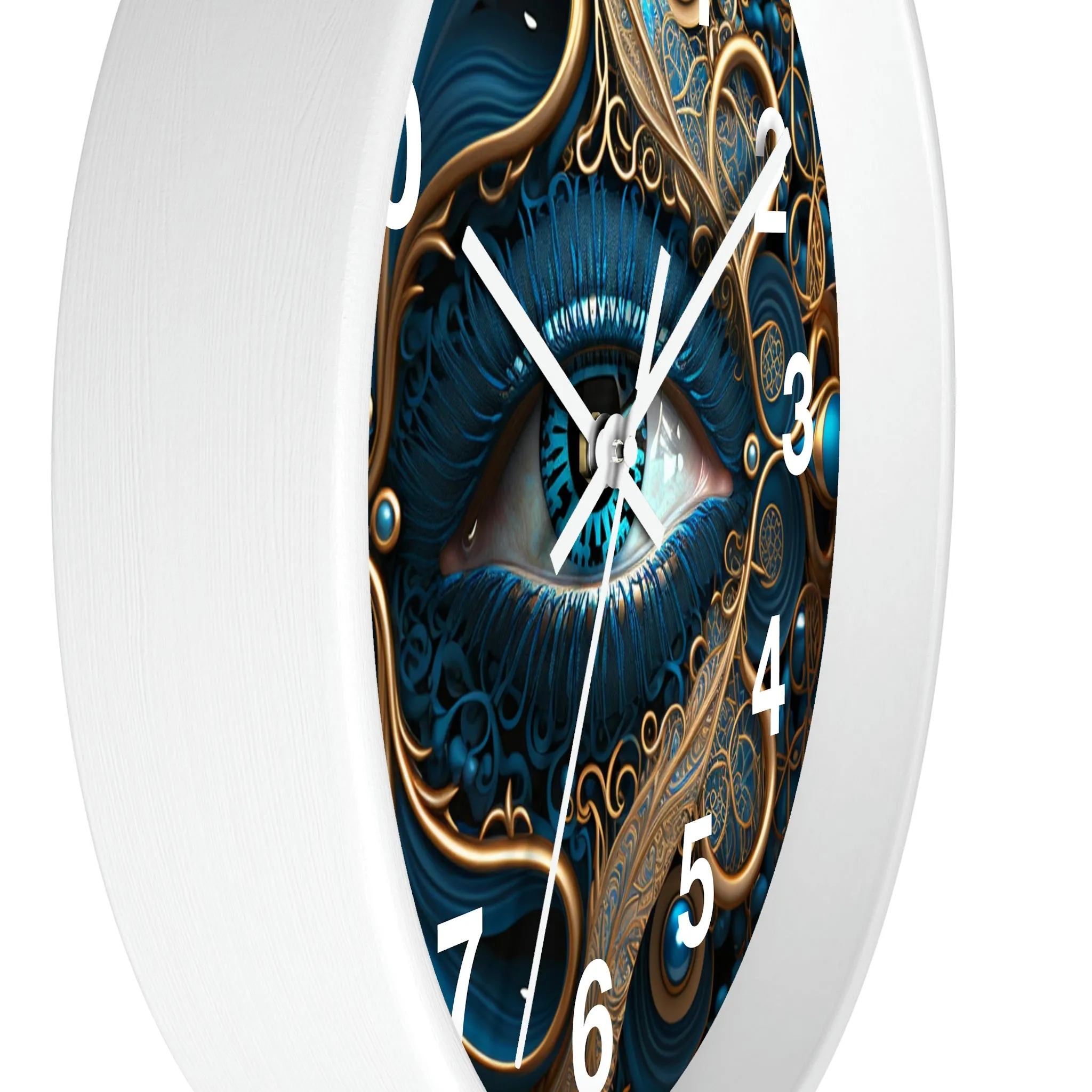 Peacock Dreamer Wall Clock #2 w/ numbers