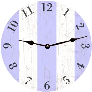 Purple Striped Clock for Modern Homes – A Trendy Accent Piece