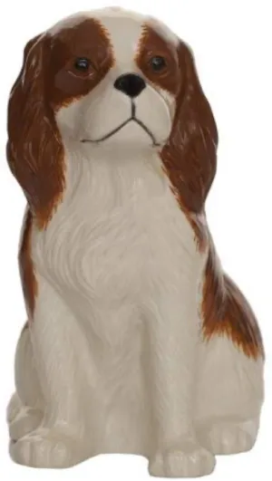 Quail Ceramics: Money Box: King Charles Spaniel - Blenheim