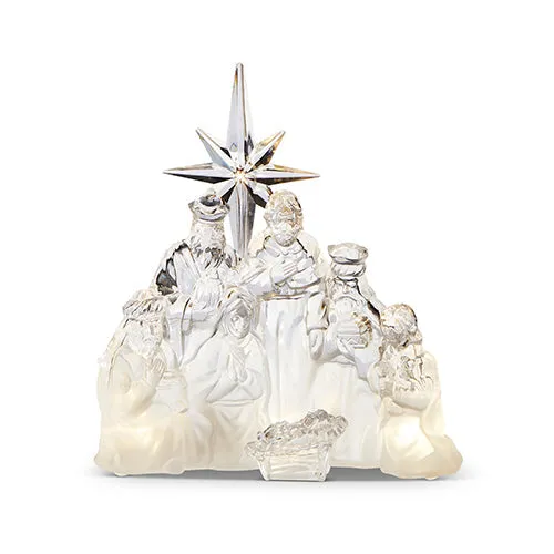 Raz Imports 2023 O Tannenbaum 7" Lighted Acrylic Nativity