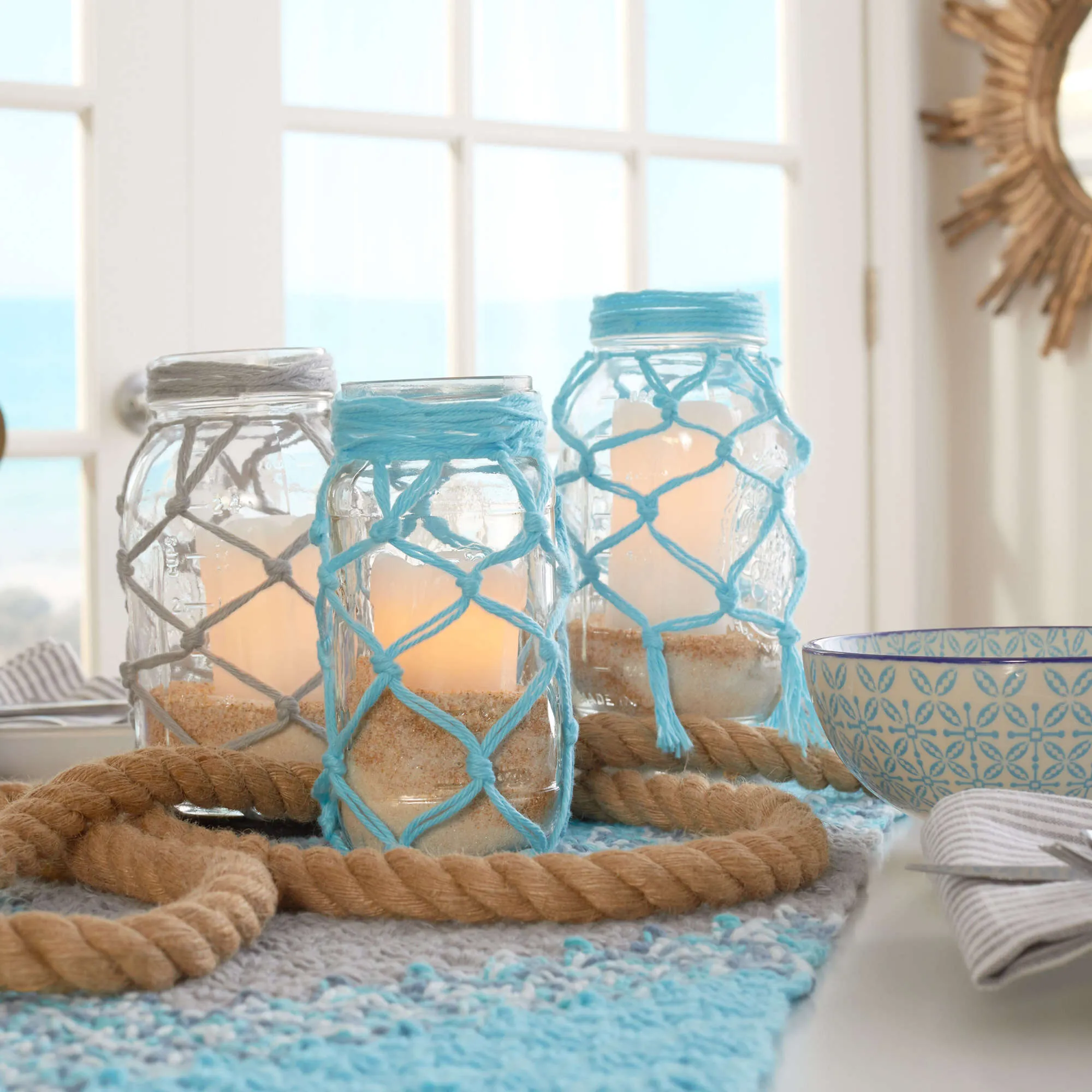 Red Heart Craft Fishnet Jars