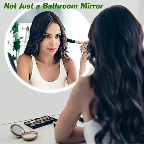 Round LED Light with Anti-Fog Wall Mounted Bathroom Vanity Mirror