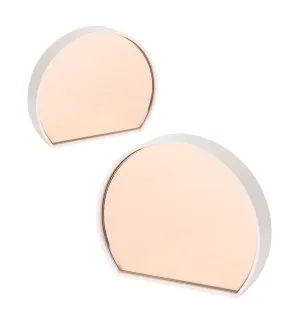 Set of 2 - Objekt 25cm Segment Mirror- Nude