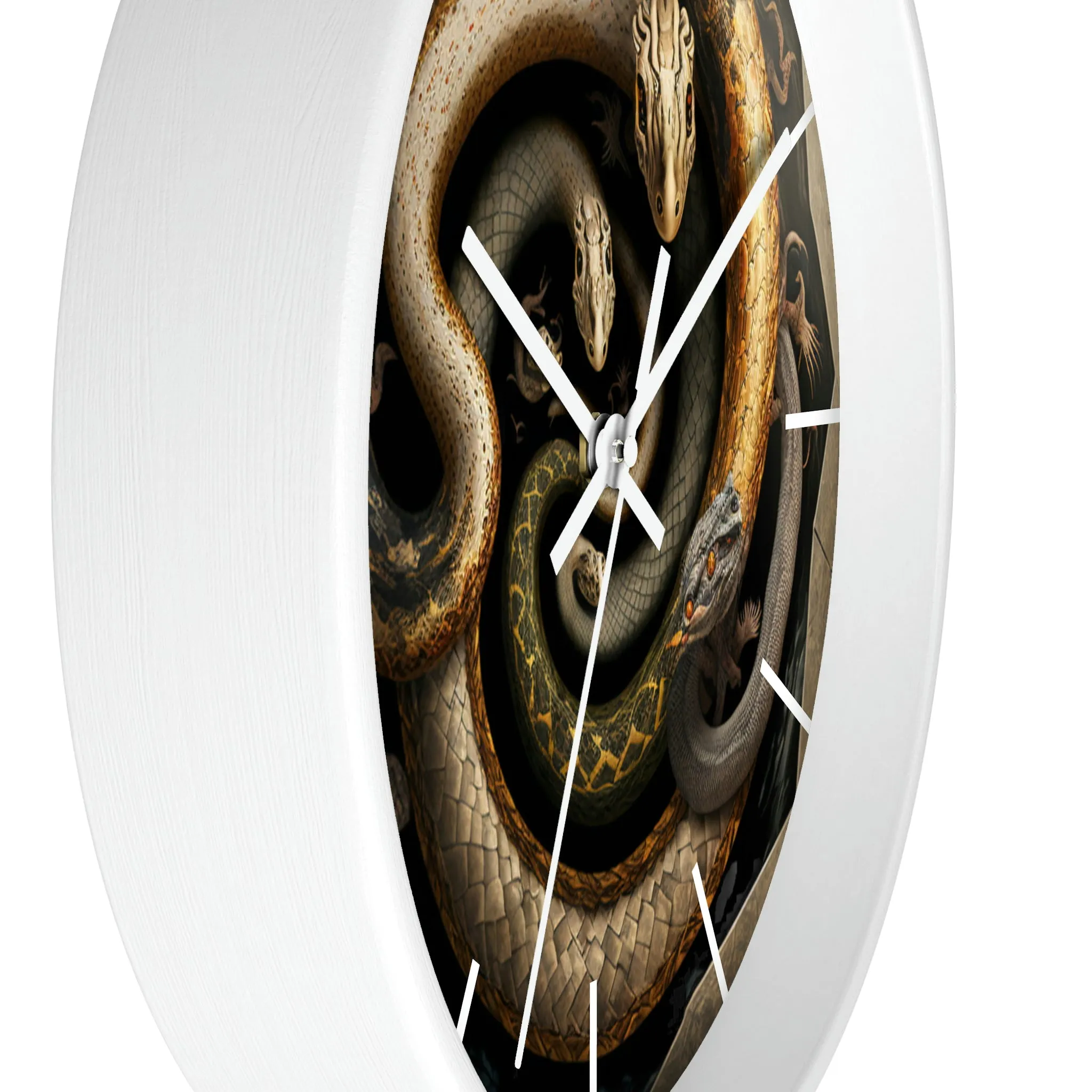 Snakes on a Wall Clock w/ lines