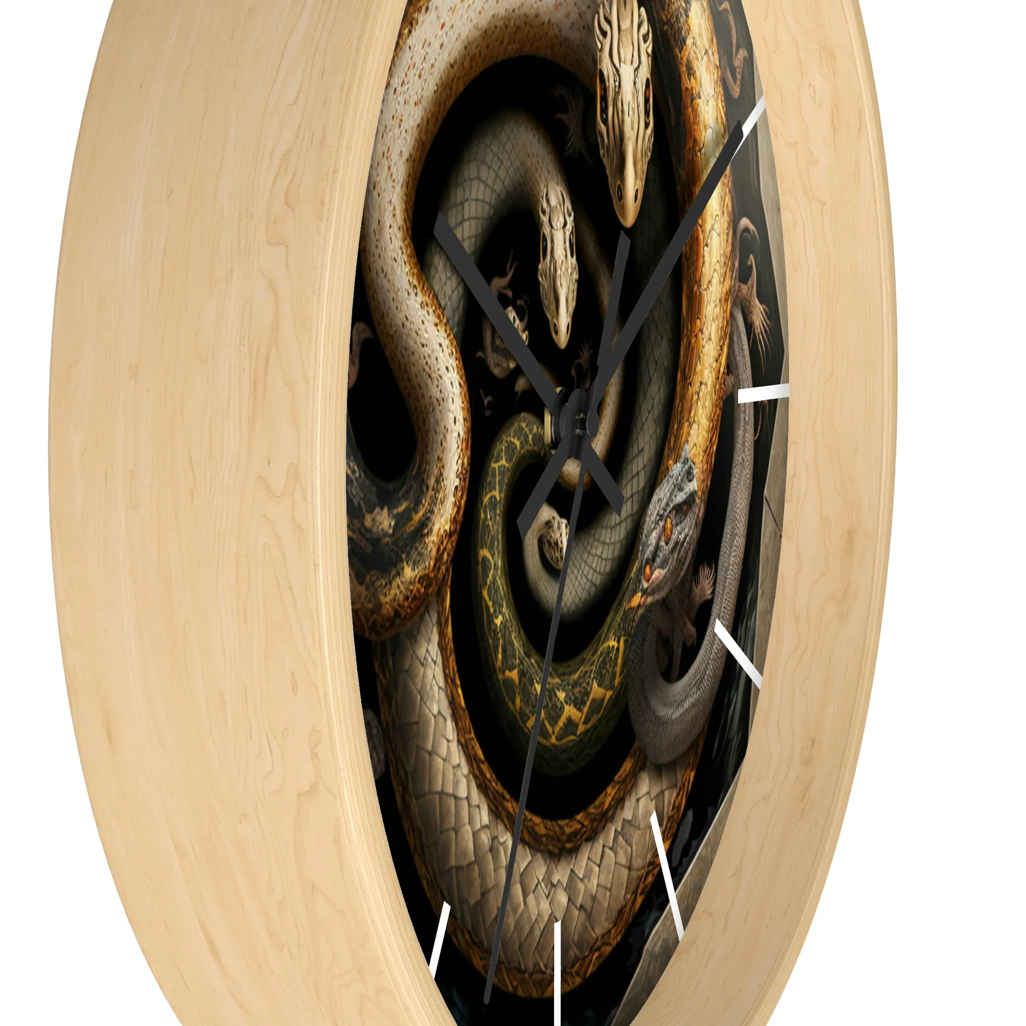 Snakes on a Wall Clock w/ lines