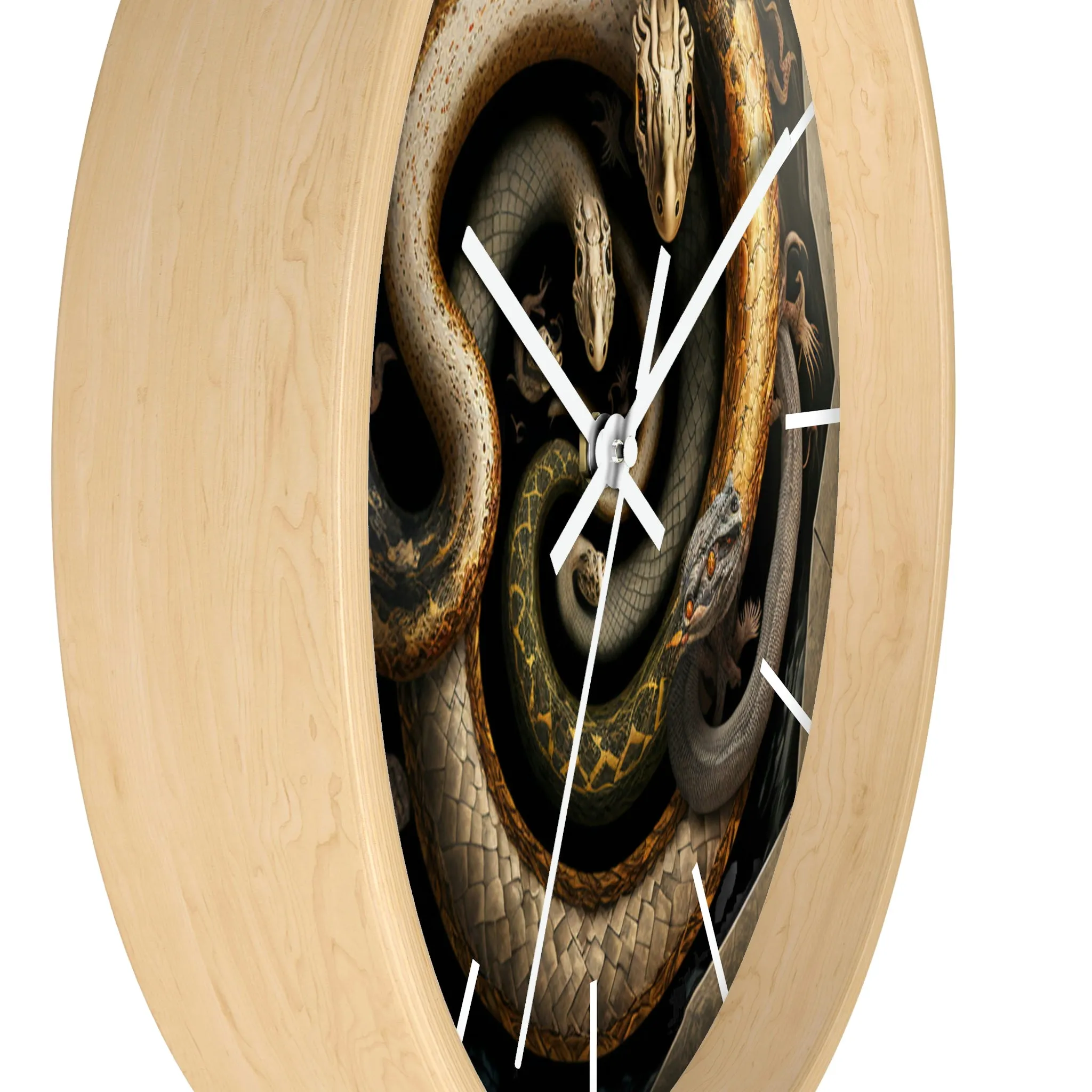 Snakes on a Wall Clock w/ lines