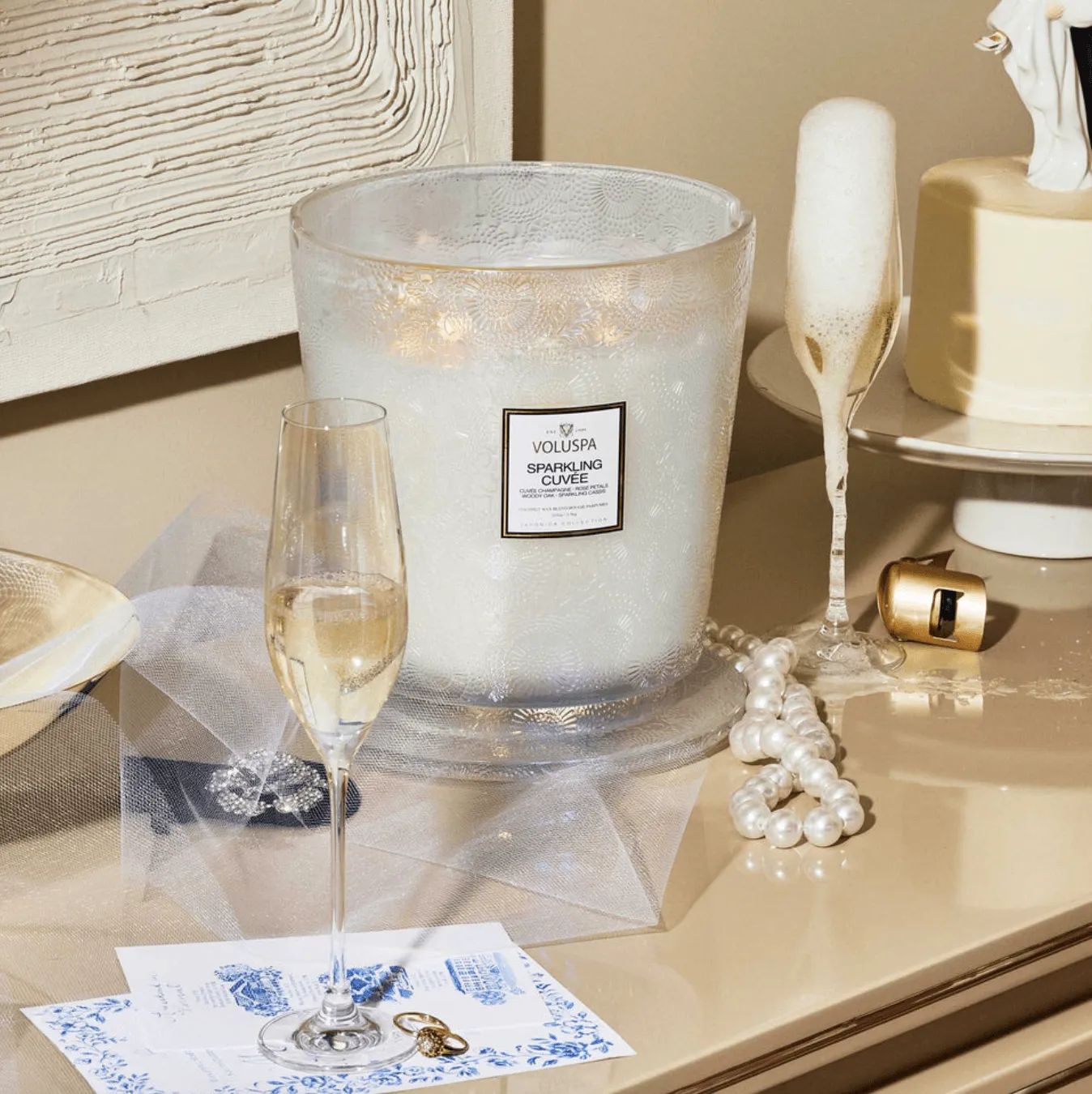 Sparkling Cuvee Hearth Candle