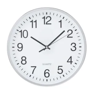 Tempus 12 inch Chrome Silent Sweep Wall Clock