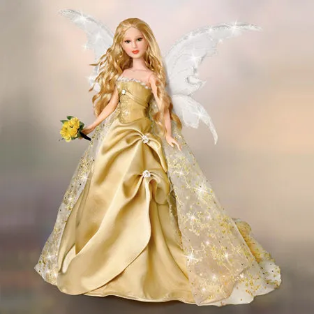 The Ashton - Drake Galleries Innocence Enchanted Fantasy Bride Vinyl Doll Elegantly Sculpted Quality Vinyl with Fairy Wings & Beautiful Eyes Fairy Doll by Nene Thomas 16-inches