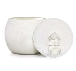 Thymes Frasier Fir Poured Round Scented Candle – Flocked Collection – 22oz.