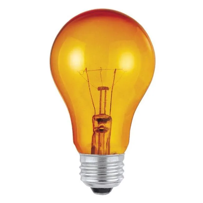 Westinghouse 0344300 25 Watt Incandescent A19 Specialty Amber - 2700 Kelvin - E26-Medium Base - 120 Volt - Box