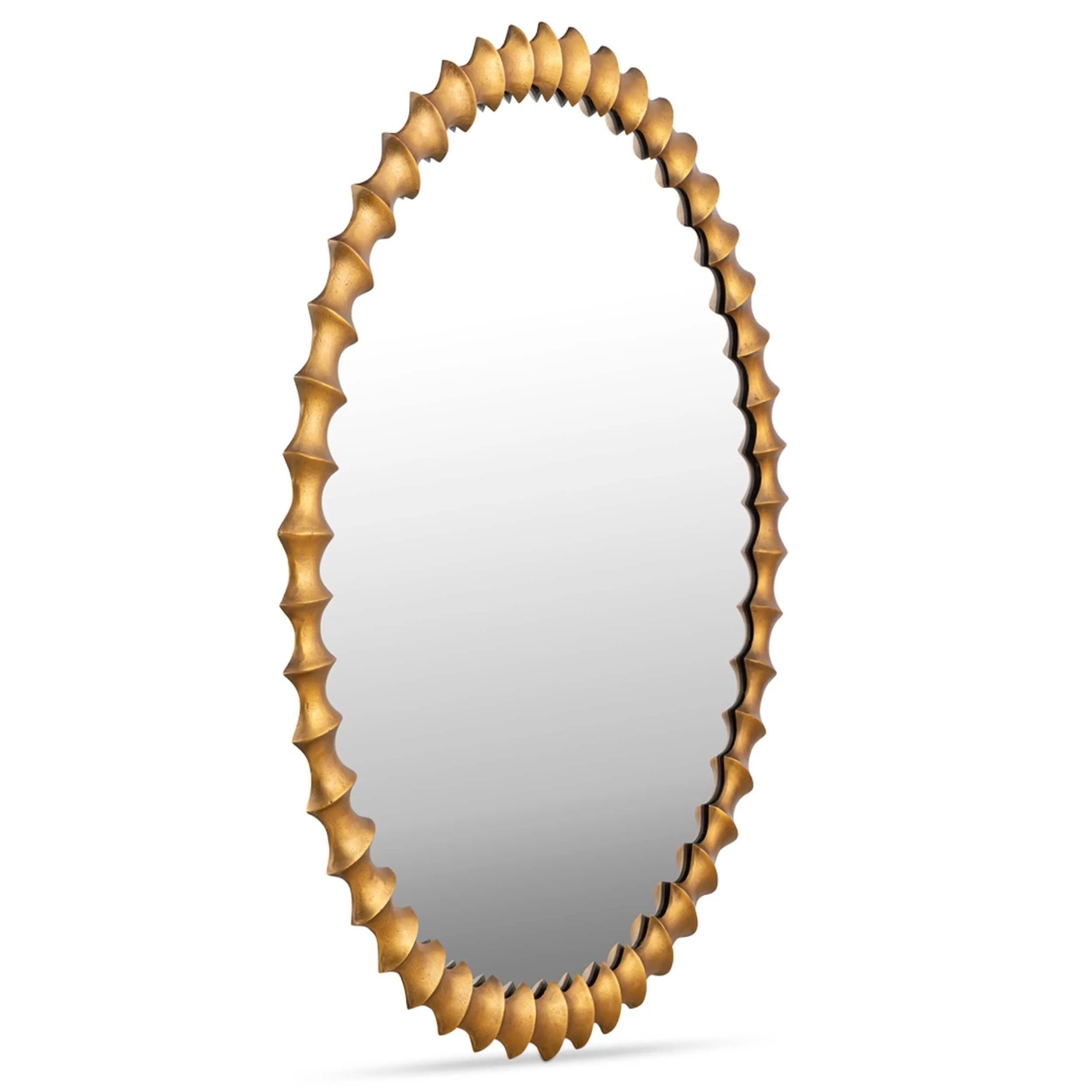 Whitby Mirror, Aged Brass