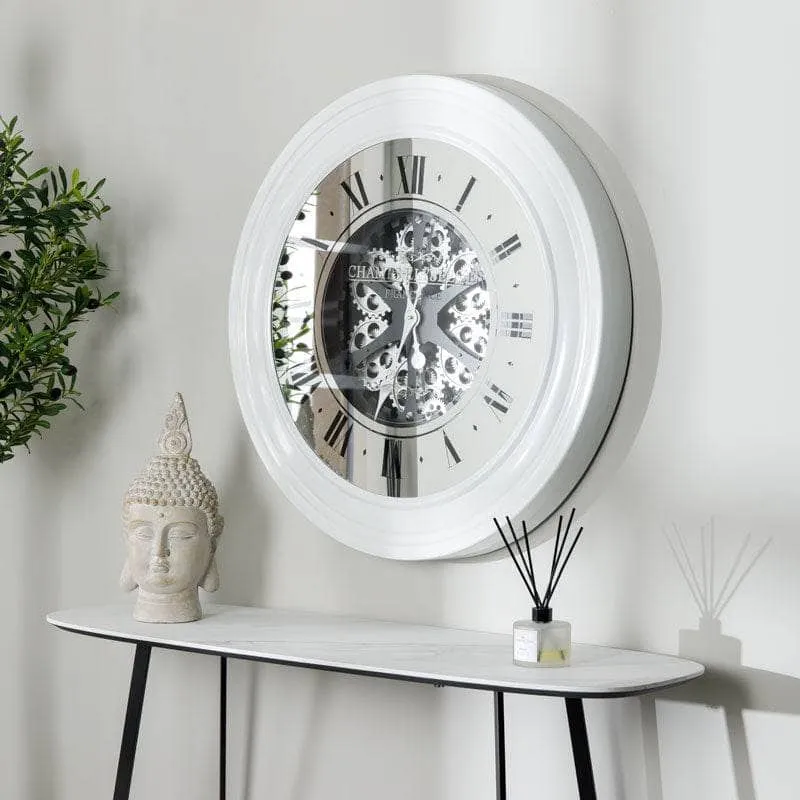 White Champs-Elysees Wall Clock - 80cm