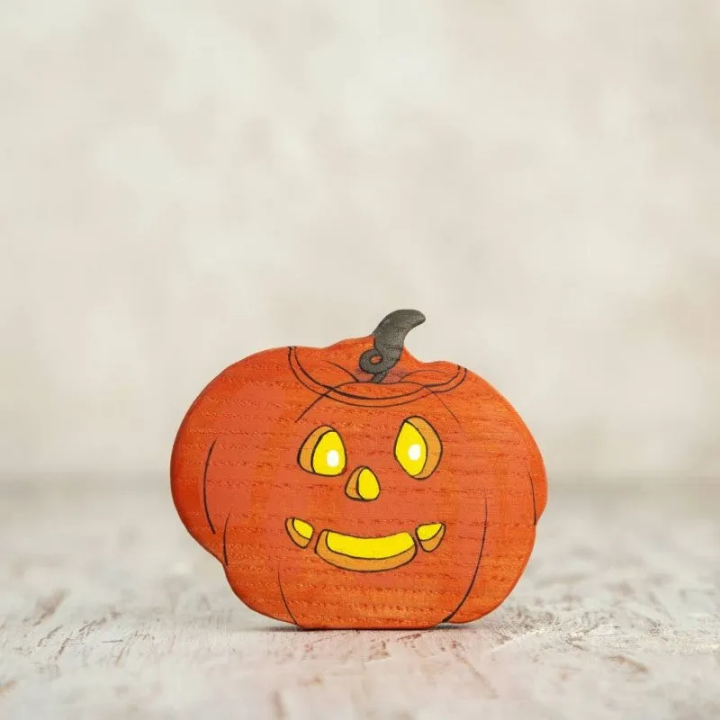 Wooden Caterpillar jack o lantern