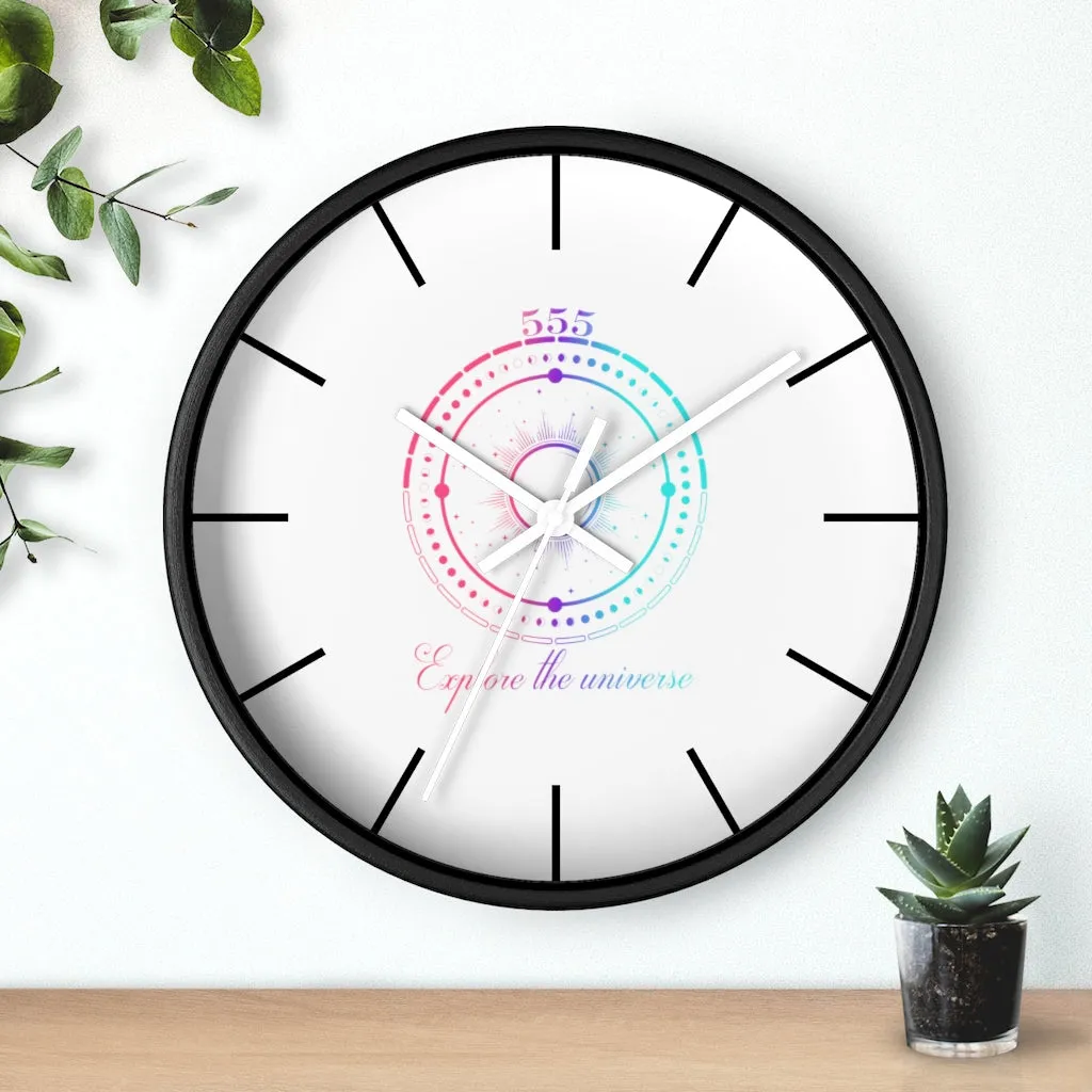 Yoga Spiritual Meditation Wall clock -Change 555 Angel Number