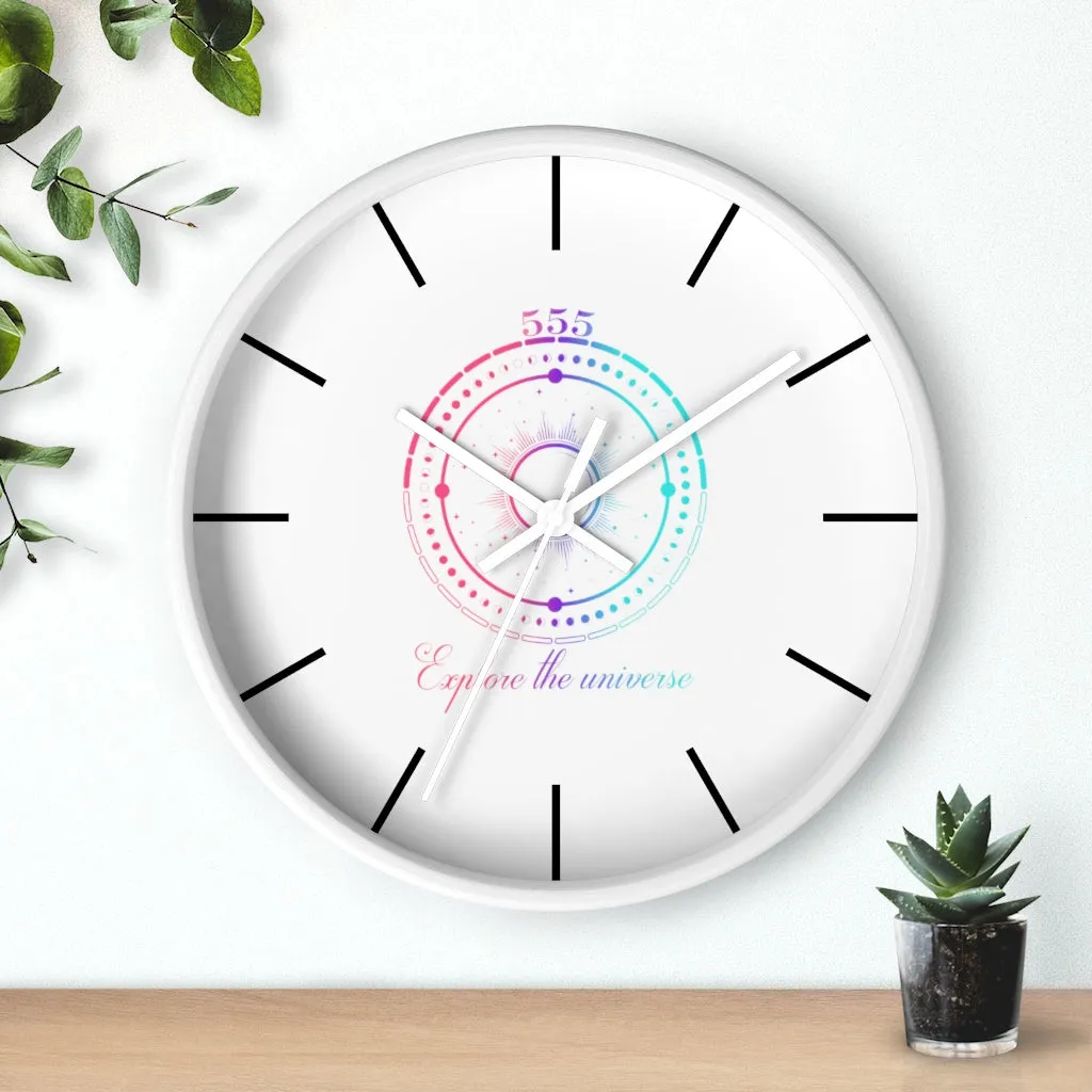 Yoga Spiritual Meditation Wall clock -Change 555 Angel Number