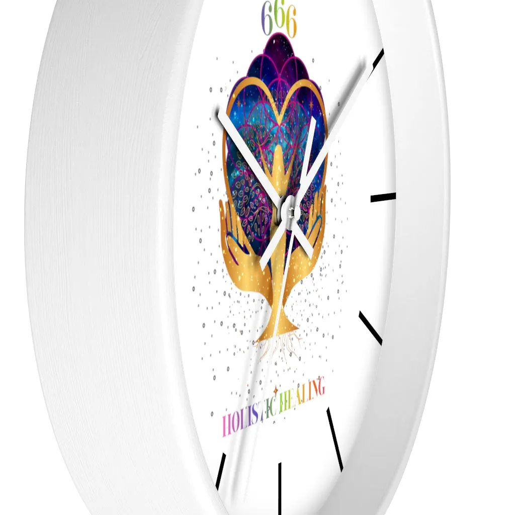 Yoga Spiritual Meditation Wall clock - Reflection 666 Angel Number