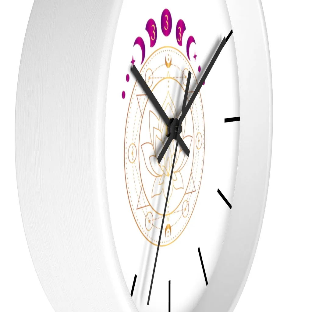 Yoga Spiritual Meditation Wall clock - Support 333Angel Number