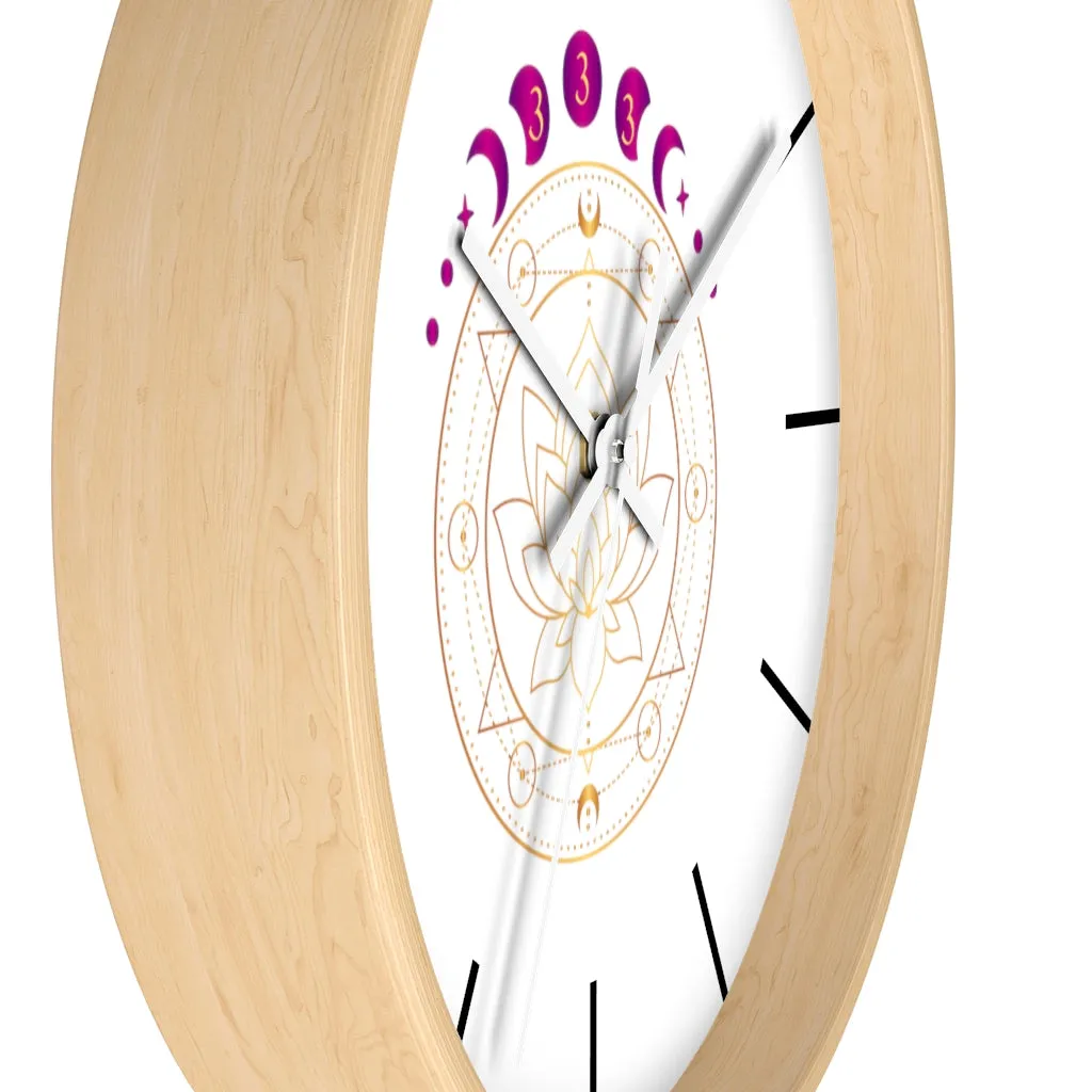 Yoga Spiritual Meditation Wall clock - Support 333Angel Number